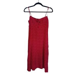 & Other Stories Red and White Polka Dot Slip Mini Dress Size 4 Euro Summer Retro